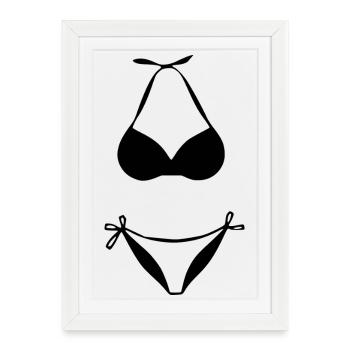 Tenue d’été pour les vacances de plage cadeau d’été - Affiche encadrée (27 × 37 cm) - blanc - Devant