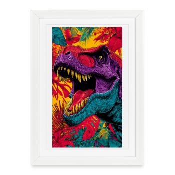 dinosaur - Framed poster (27 × 37 cm) - white - Front