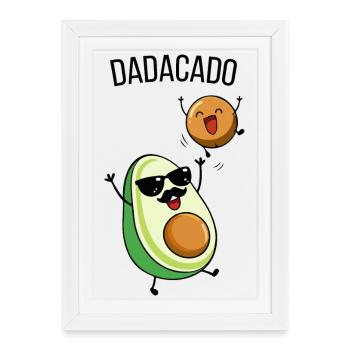 Dadacado Cater Dad Avocado Funny - Framed poster (27 × 37 cm) - white - Front