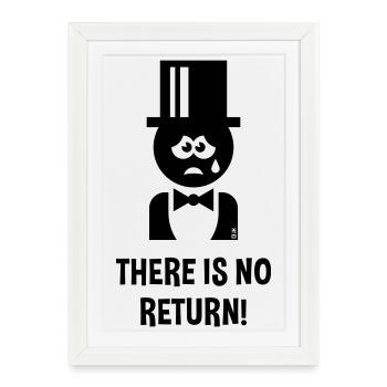 Bräutigam – There Is No Return (JGA / Polterabend) - Framed poster (27 × 37 cm) - white - Front