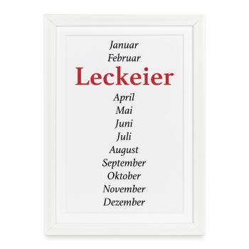 Leck Eier - Gerahmtes Poster (27 × 37 cm) - Weiß - Vorne