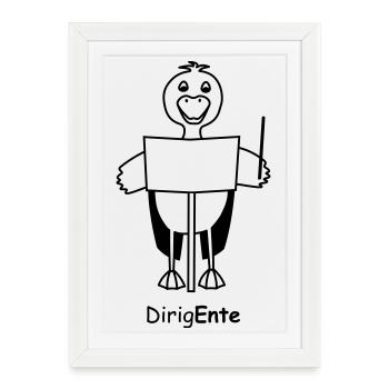 TIB_DirigEnte - Gerahmtes Poster (27 × 37 cm) - Weiß - Vorne