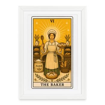 Baker | Métier de pain Tarot - Affiche encadrée (27 × 37 cm) - blanc - Devant