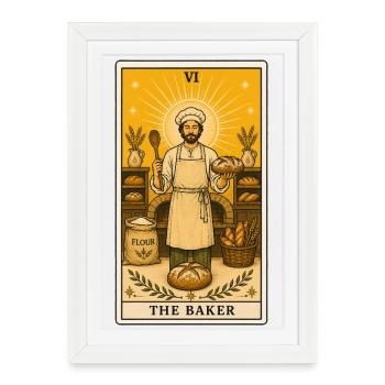 Baker | Métier de pain Tarot - Affiche encadrée (27 × 37 cm) - blanc - Devant