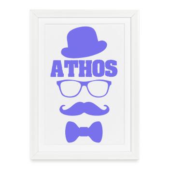 Cadeau pour Athos - Affiche encadrée (27 × 37 cm) - blanc - Devant