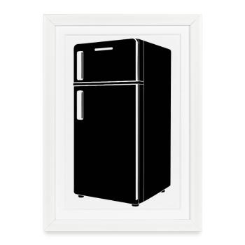 Refrigerator - Framed poster (27 × 37 cm) - white - Front