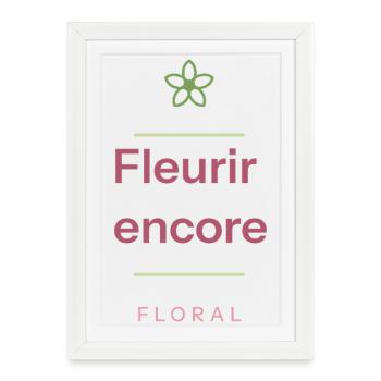 Fleurir Encore Floral - Affiche encadrée (27 × 37 cm) - blanc - Devant