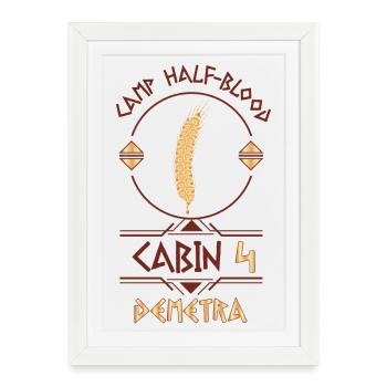 Cabin #4 in Camp Half Blood, Child of Demetra - Framed poster (27 × 37 cm) - white - Front