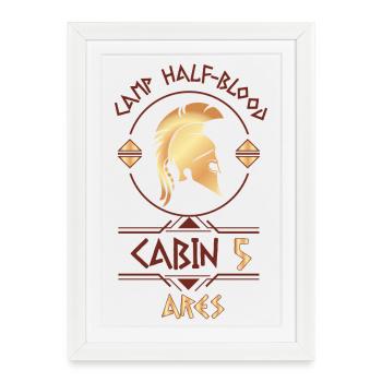 Cabin #5 in Camp Half Blood, Child of Ares - Framed poster (27 × 37 cm) - white - Front