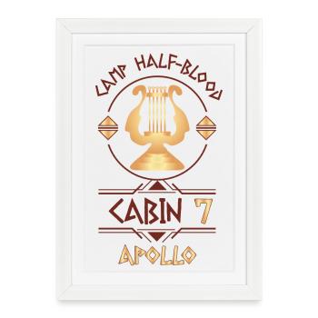 Cabin #7 in Camp Half Blood, Child of Apollo - Framed poster (27 × 37 cm) - white - Front