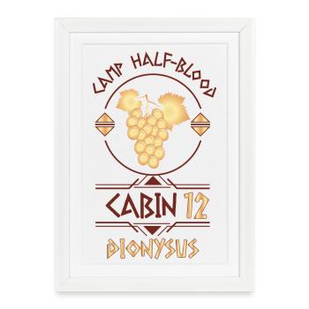 Cabin #12 in Camp Half Blood, Child of Dionysus - Framed poster (27 × 37 cm) - white - Front