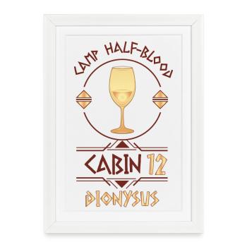 Cabin #12 in Camp Half Blood, Child of Dionysus - Framed poster (27 × 37 cm) - white - Front