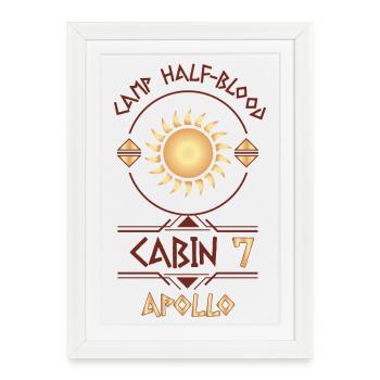 Cabin #7 in Camp Half Blood, Child of Apollo - Framed poster (27 × 37 cm) - white - Front