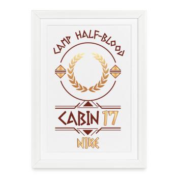 Cabin #17 in Camp Half Blood, Child of Goddess Nik - Framed poster (27 × 37 cm) - white - Front