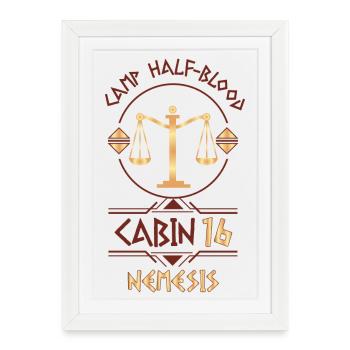 Cabin #16 in Camp Half Blood, Child of Nemesis - Framed poster (27 × 37 cm) - white - Front