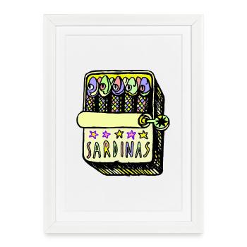 Sardines - Framed poster (27 × 37 cm) - white - Front