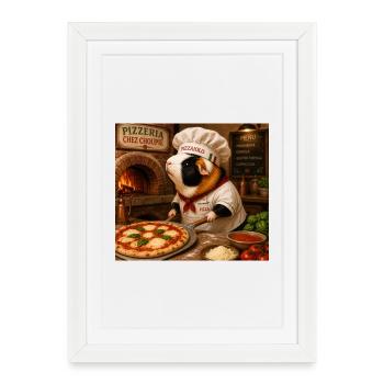 Choupie  Pizzaiolo - Affiche encadrée (27 × 37 cm) - blanc - Devant