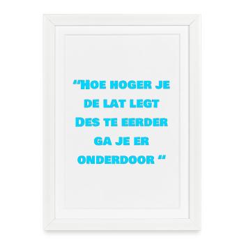 Humorous Dutch Pronunciation Print - Framed poster (27 × 37 cm) - white - Front
