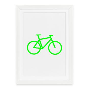 Lush Lime Ride - Gerahmtes Poster (27 × 37 cm) - Weiß - Vorne