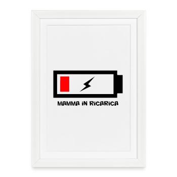 Maman charge ne pas déranger - Affiche encadrée (27 × 37 cm) - blanc - Devant