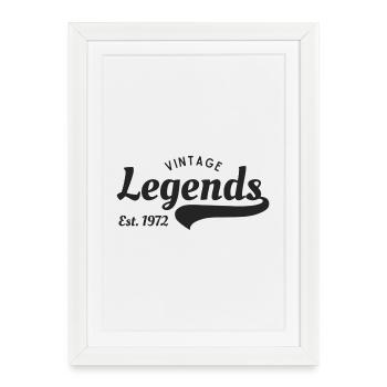 Vintage Legends 1972 - Affiche encadrée (27 × 37 cm) - blanc - Devant