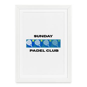 Sunday Padel Club - Framed poster (27 × 37 cm) - white - Front