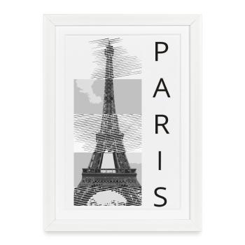 paris - Framed poster (27 × 37 cm) - white - Front