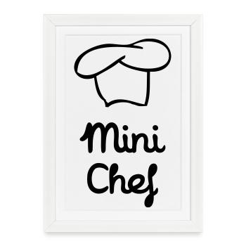 Chef - Cuisine - Affiche encadrée (27 × 37 cm) - blanc - Devant