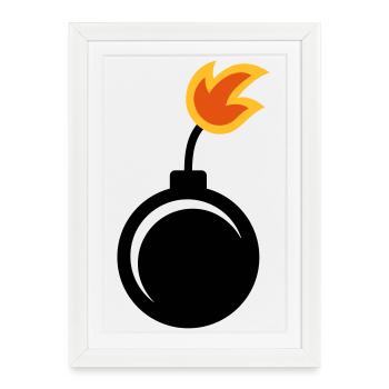 Bomb - Framed poster (27 × 37 cm) - white - Front