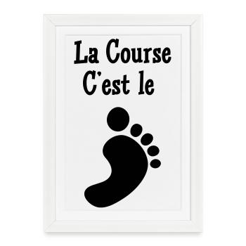 Running / Jogging / Run / Trail / Sport - Framed poster (27 × 37 cm) - white - Front
