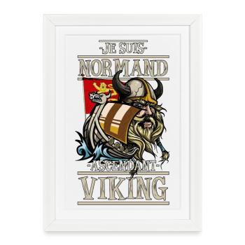 Ascendant vicking - Affiche encadrée (27 × 37 cm) - blanc - Devant