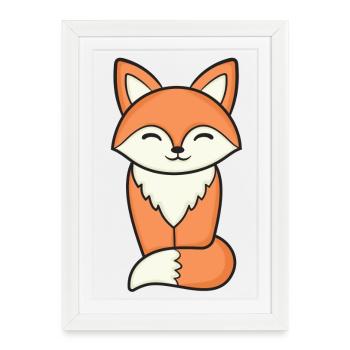 Renard Renard - Affiche encadrée (27 × 37 cm) - blanc - Devant