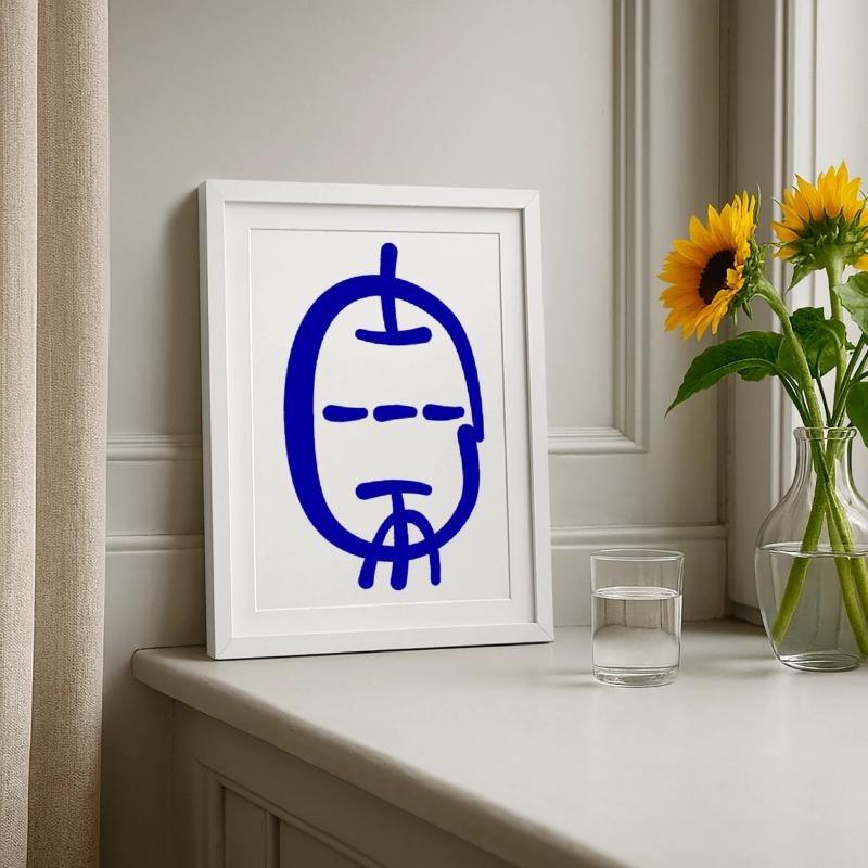 Calligraphic Style Triode Framed poster (27 × 37 cm)