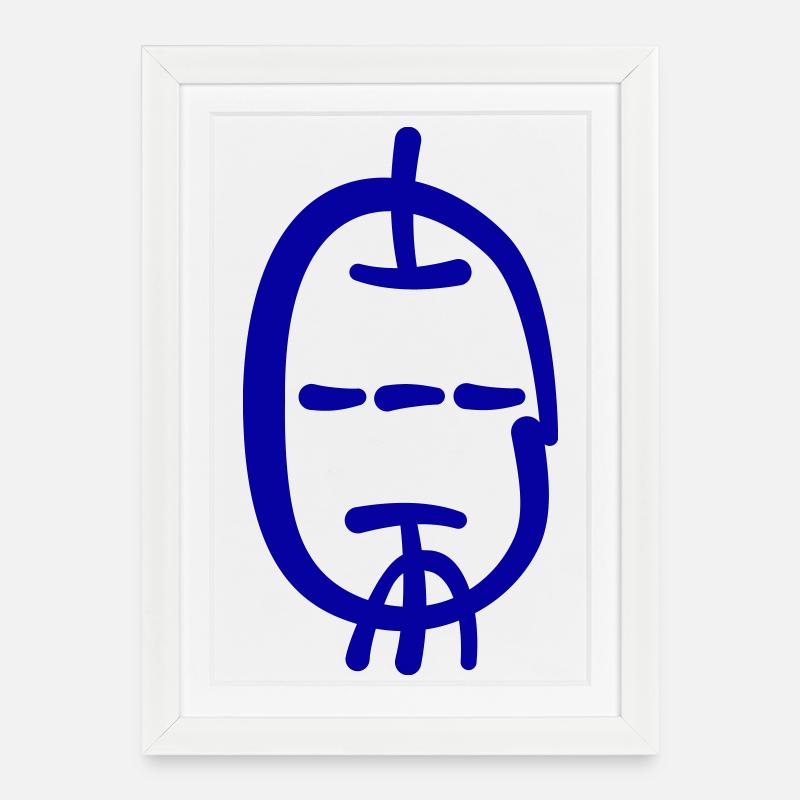 Calligraphic Style Triode - Framed poster (27 × 37 cm) - white