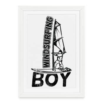 Windsurf Boys - Framed poster (27 × 37 cm) - white - Front
