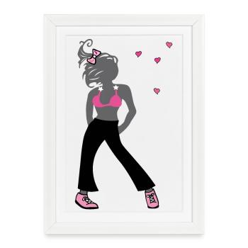 Junges Mädchen - Gerahmtes Poster (27 × 37 cm) - Weiß - Vorne