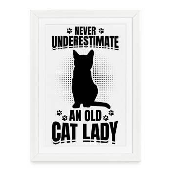 Cat Granny - Framed poster (27 × 37 cm) - white - Front