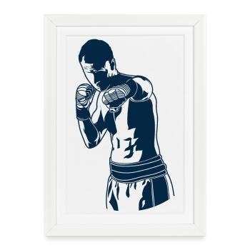 Boxer - Framed poster (27 × 37 cm) - white - Front