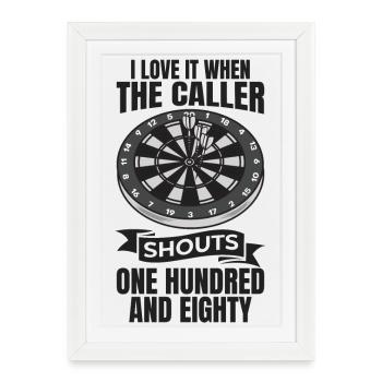 Darts Saying - Framed poster (27 × 37 cm) - white - Front