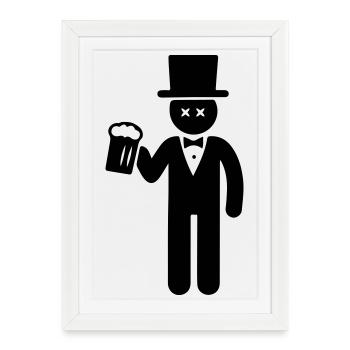 Groom Party Bachelor Party - Framed poster (27 × 37 cm) - white - Front