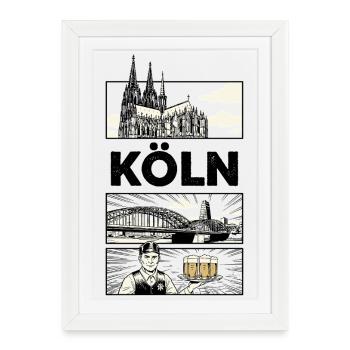 Gothic Cathedral Beer Bearer - Framed poster (27 × 37 cm) - white - Front