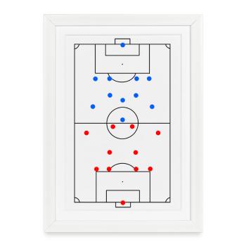 Unisex Design Football Field Tactics - Framed poster (27 × 37 cm) - white - Front