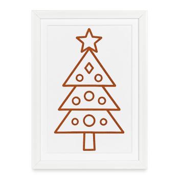Christmas Tree - Merry Christmas - Framed poster (27 × 37 cm) - white - Front