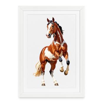 Horse - Framed poster (27 × 37 cm) - white - Front