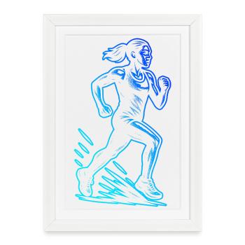 Running perfect for any race - Framed poster (27 × 37 cm) - white - Front