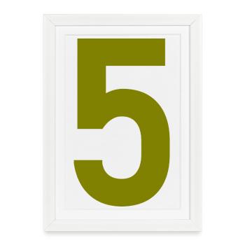5. ANNIVERSAIRE. 5 ANS. 5e ANNIVERSAIRE - Affiche encadrée (27 × 37 cm) - blanc - Devant