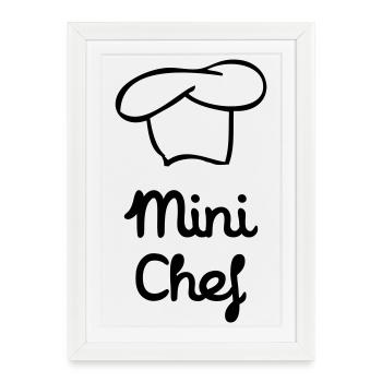 Little chef - kitchen - child - Framed poster (27 × 37 cm) - white - Front