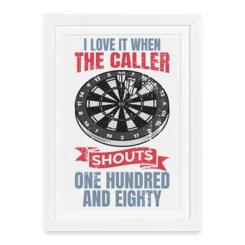 Funny darts joke - Framed poster (27 × 37 cm) - white - Front