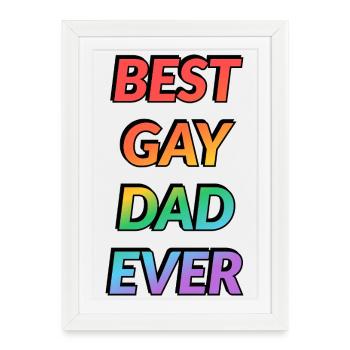 Bester LGBT-Pride-Monat aller Zeiten - Gerahmtes Poster (27 × 37 cm) - Weiß - Vorne