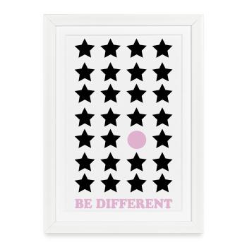 Be Different – Pastel Point Be Different - Framed poster (27 × 37 cm) - white - Front